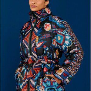 Black Sunset Tapestry Reversible Puffer Kimono